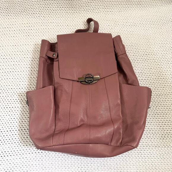Kooba Margot Lavender Pink Leather Women Backpack Side Zip Read Missing Tassels main image 11